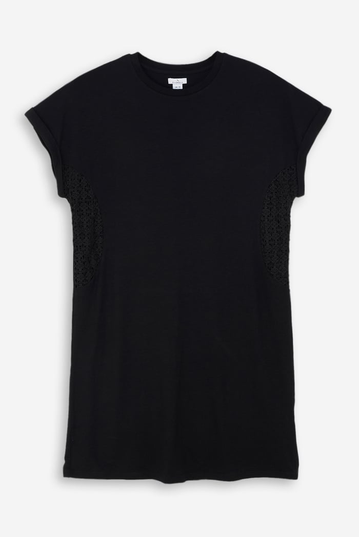 Patch Cut Lace Jersey Dress