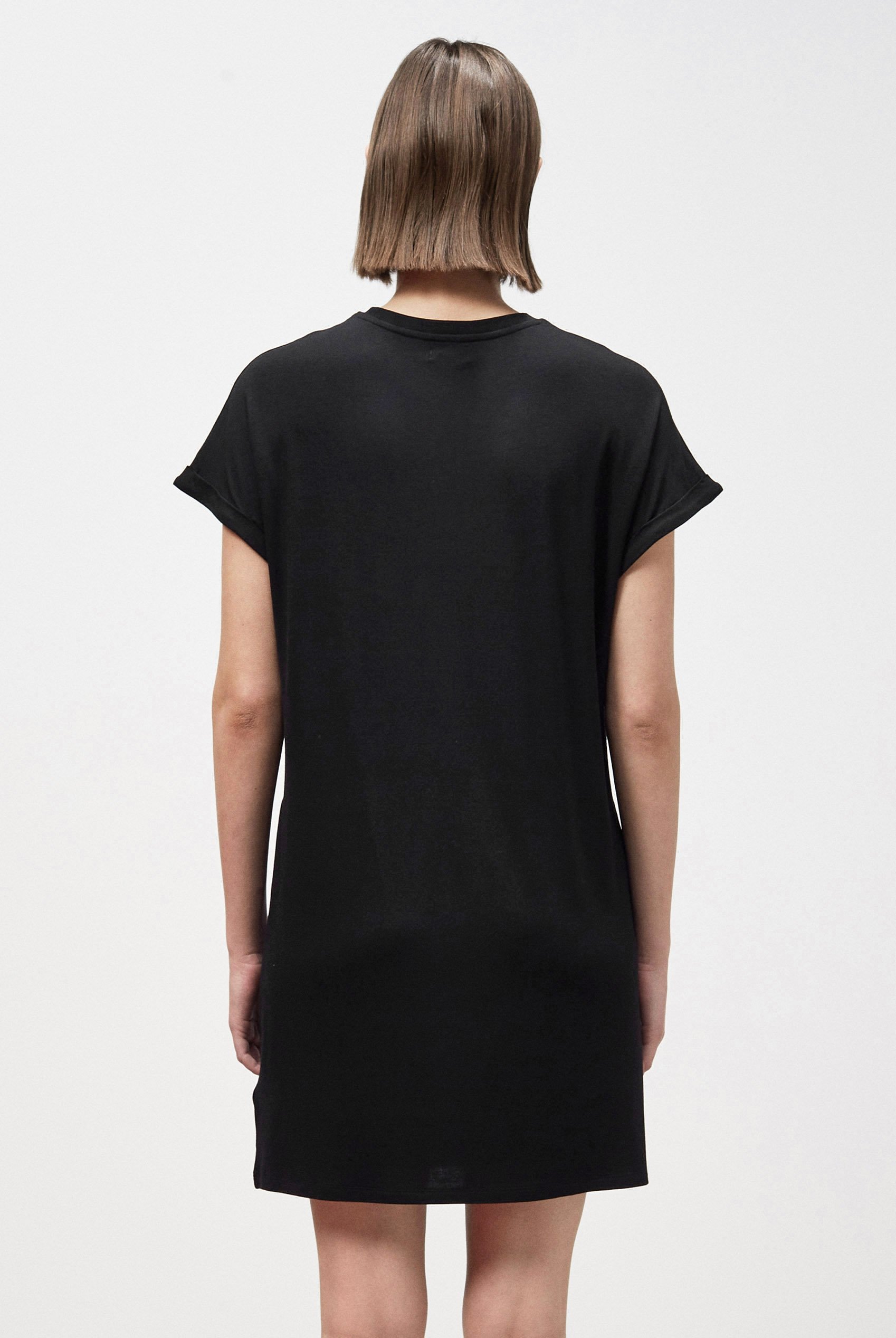Patch Cut Lace Jersey Dress