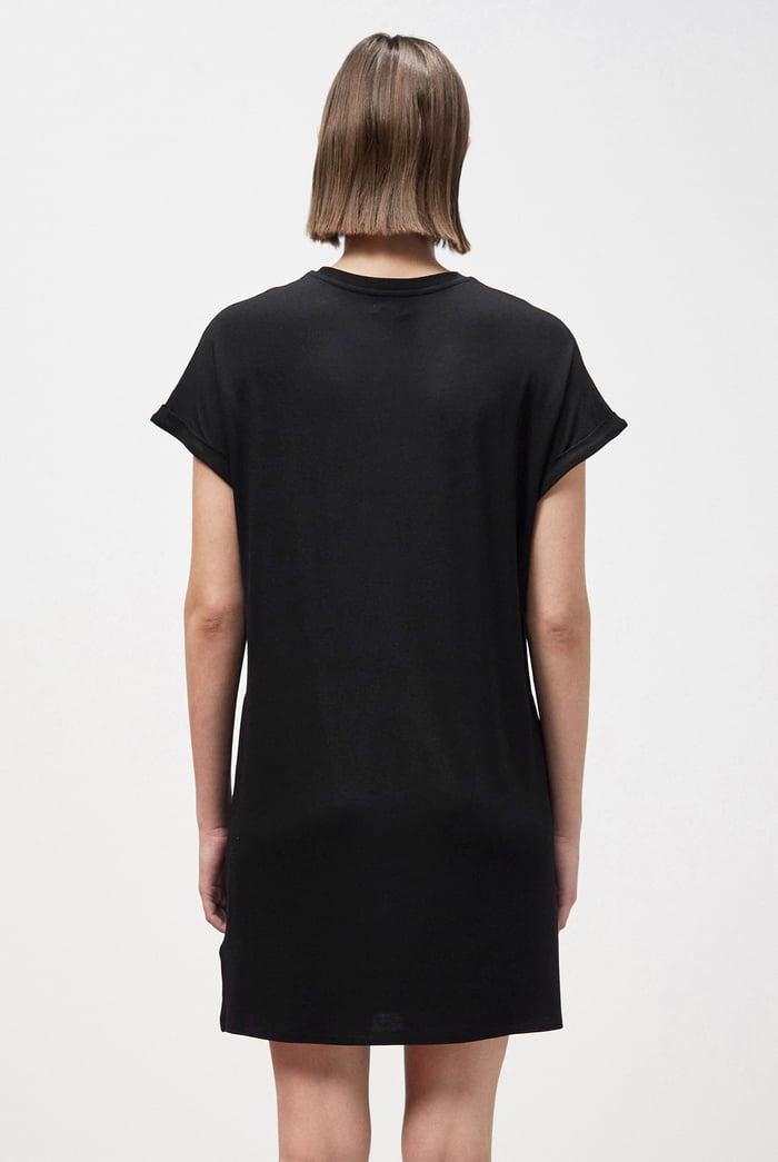 Patch Cut Lace Jersey Dress