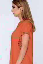 Patch Cut Lace Jersey Dress
