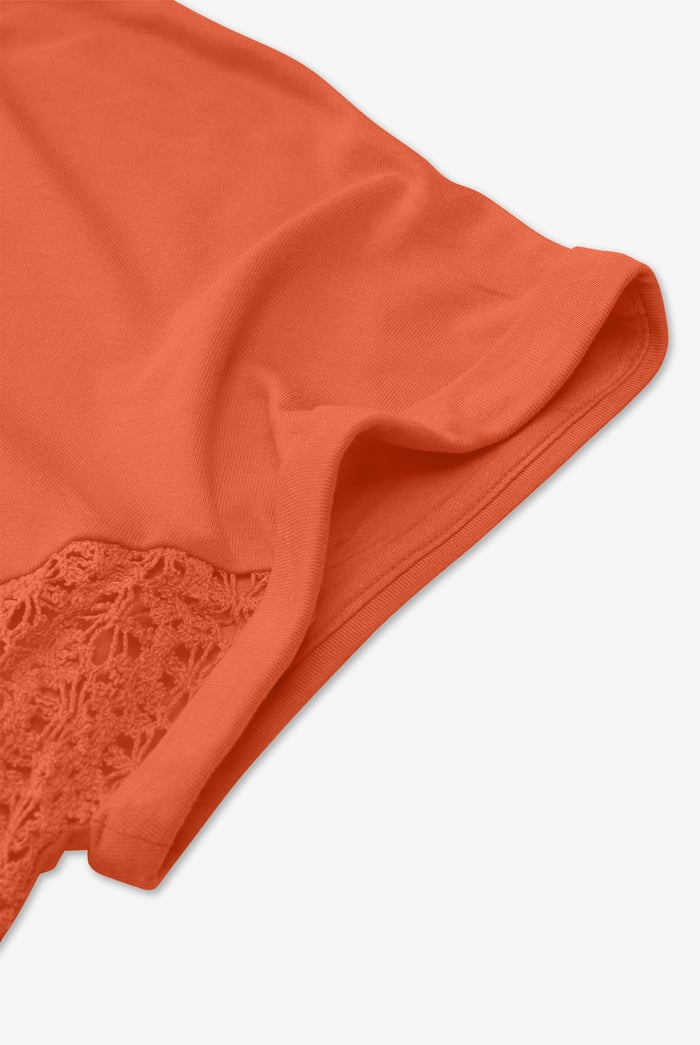 Patch Cut Lace Jersey Dress
