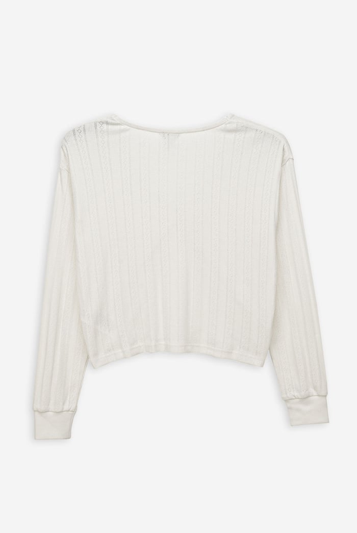 Twisted Front Pin Tuck Jersey Cropped Top