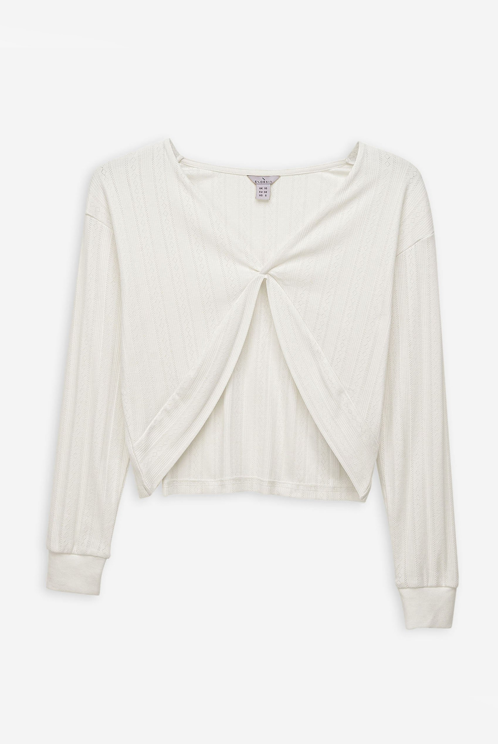 Twisted Front Pin Tuck Jersey Cropped Top