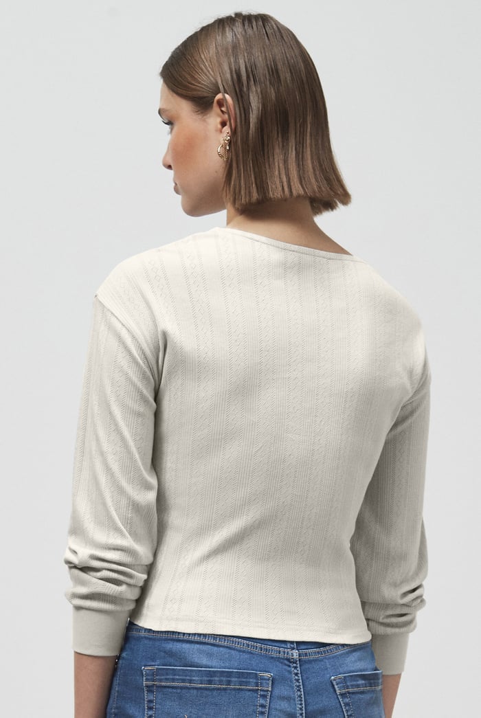 Twisted Front Pin Tuck Jersey Cropped Top