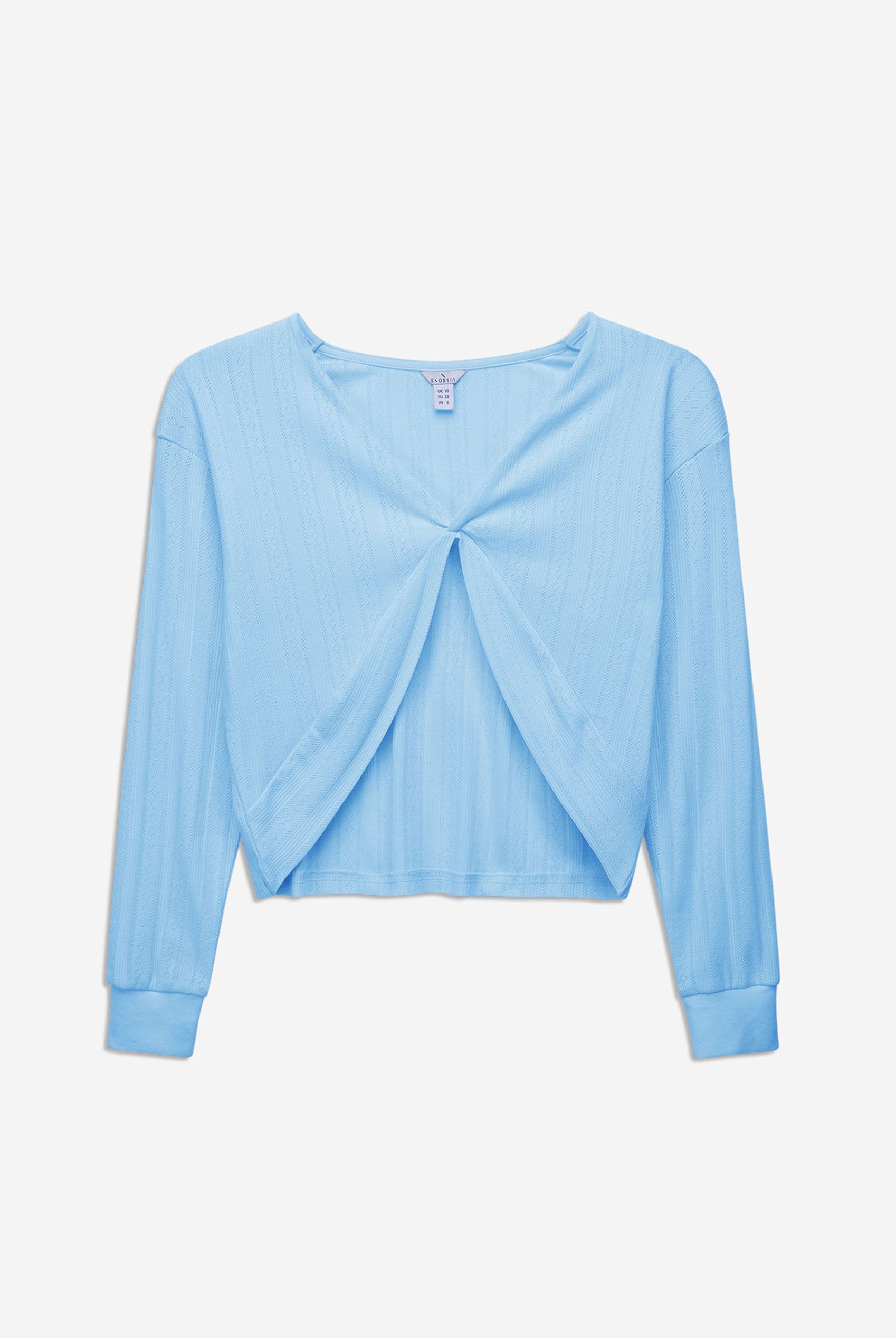 Twisted Front Pin Tuck Jersey Cropped Top