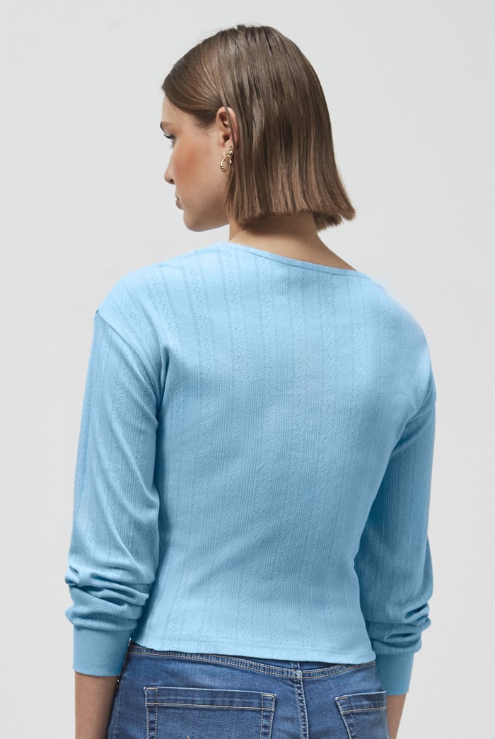 Twisted Front Pin Tuck Jersey Cropped Top