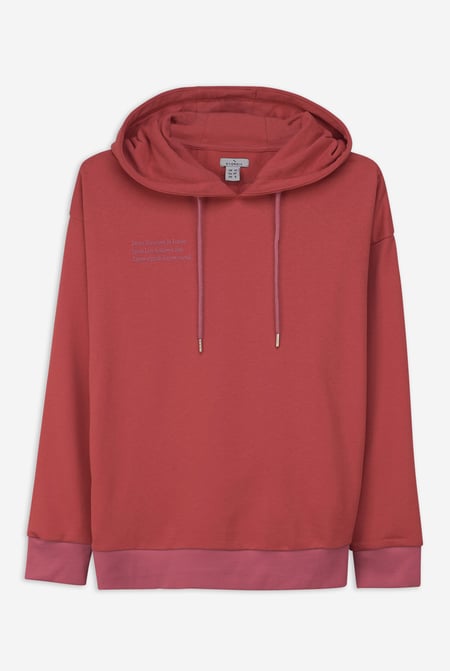 Red Slogan Life Hoodie