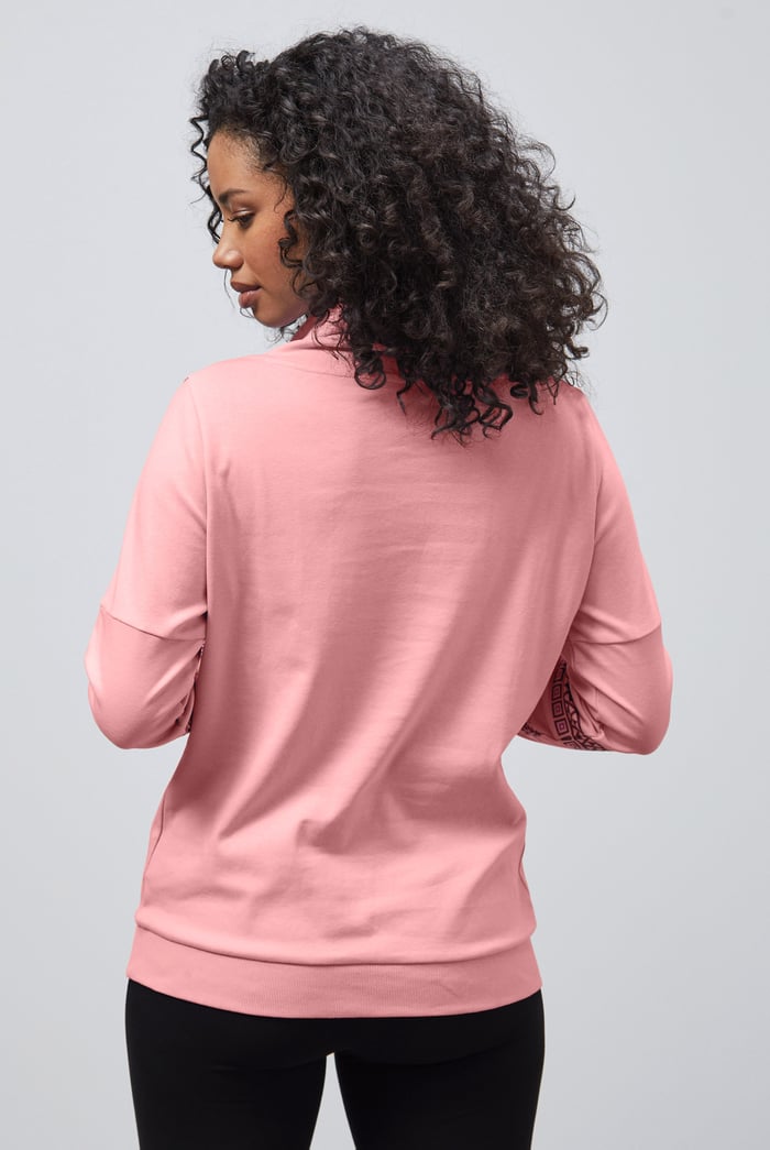 Geo Printed High Collar Sweatshirt