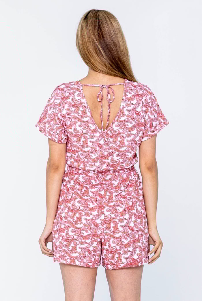 Roll up Sleeves AOP Play Suit