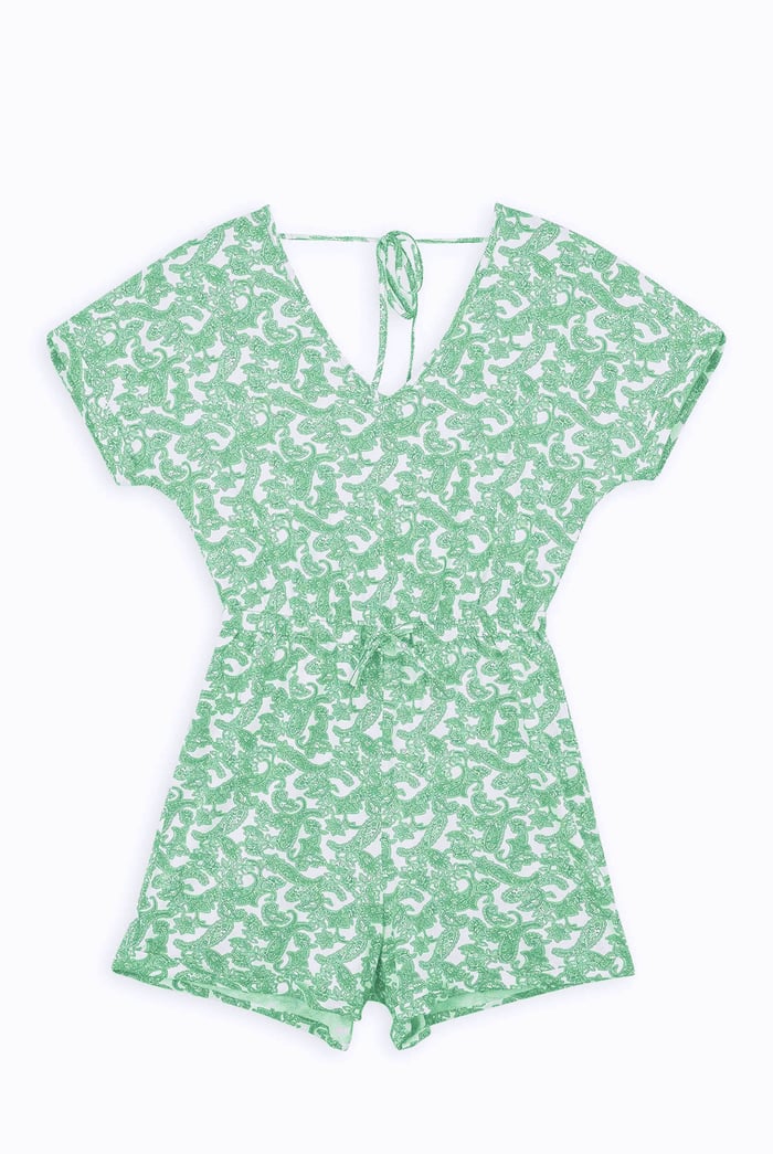 Roll up Sleeves AOP Play Suit