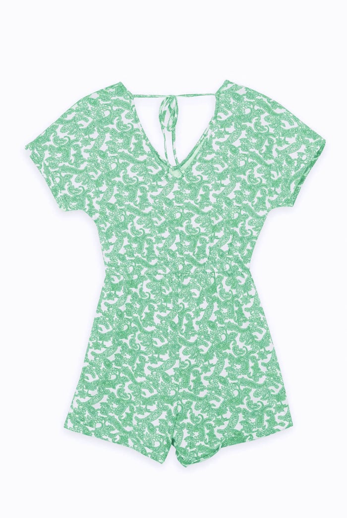 Roll up Sleeves AOP Play Suit