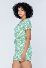 Roll up Sleeves AOP Play Suit