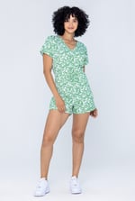 Roll up Sleeves AOP Play Suit