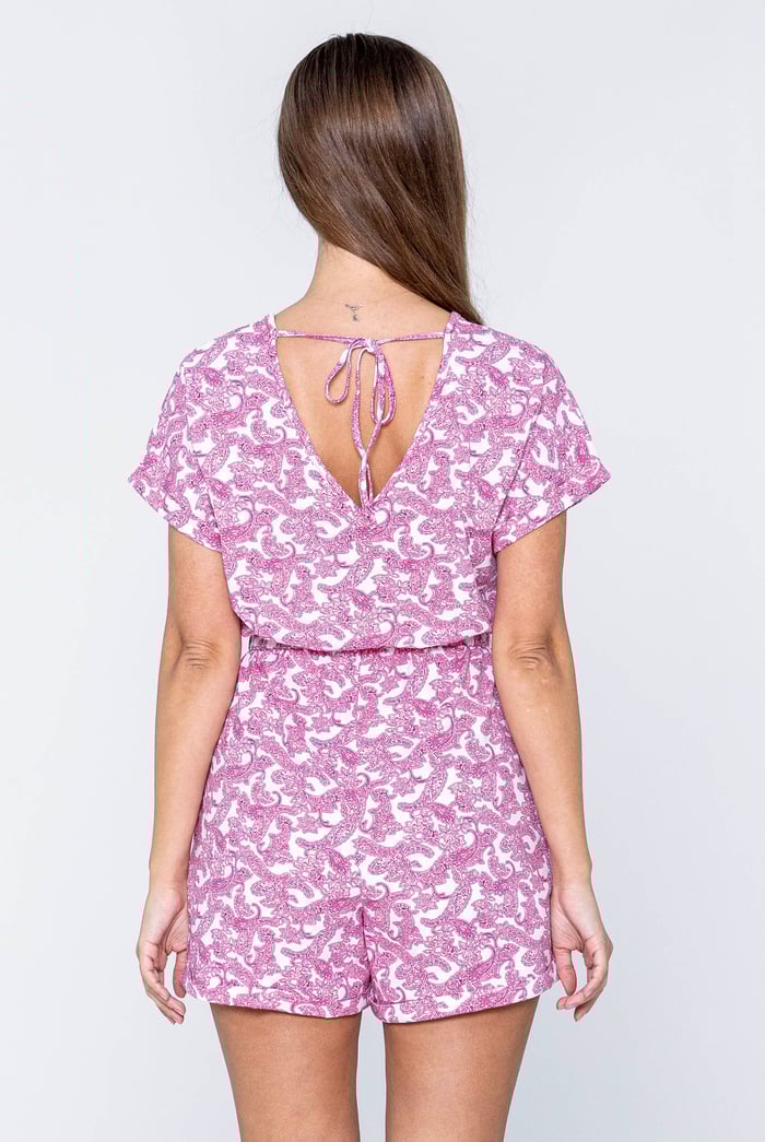 Roll up Sleeves AOP Play Suit