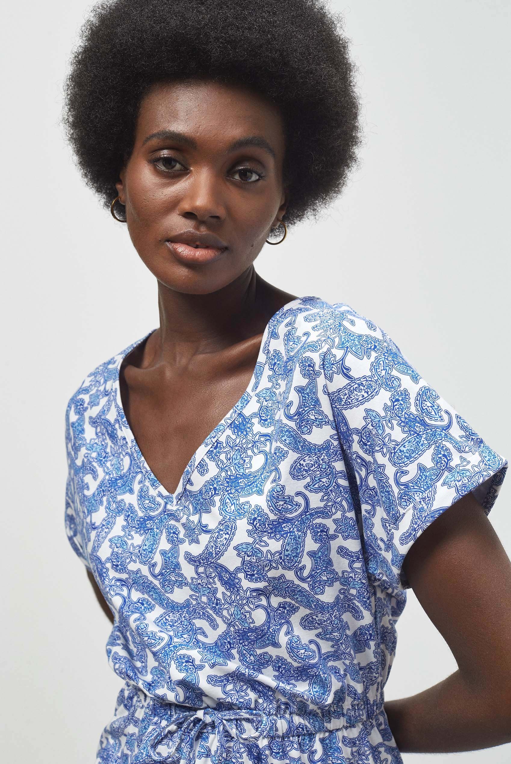 Roll up Sleeves AOP Play Suit
