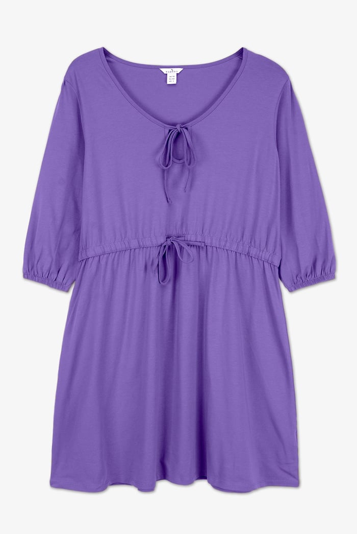 Drawstring Waist Jersey Dress