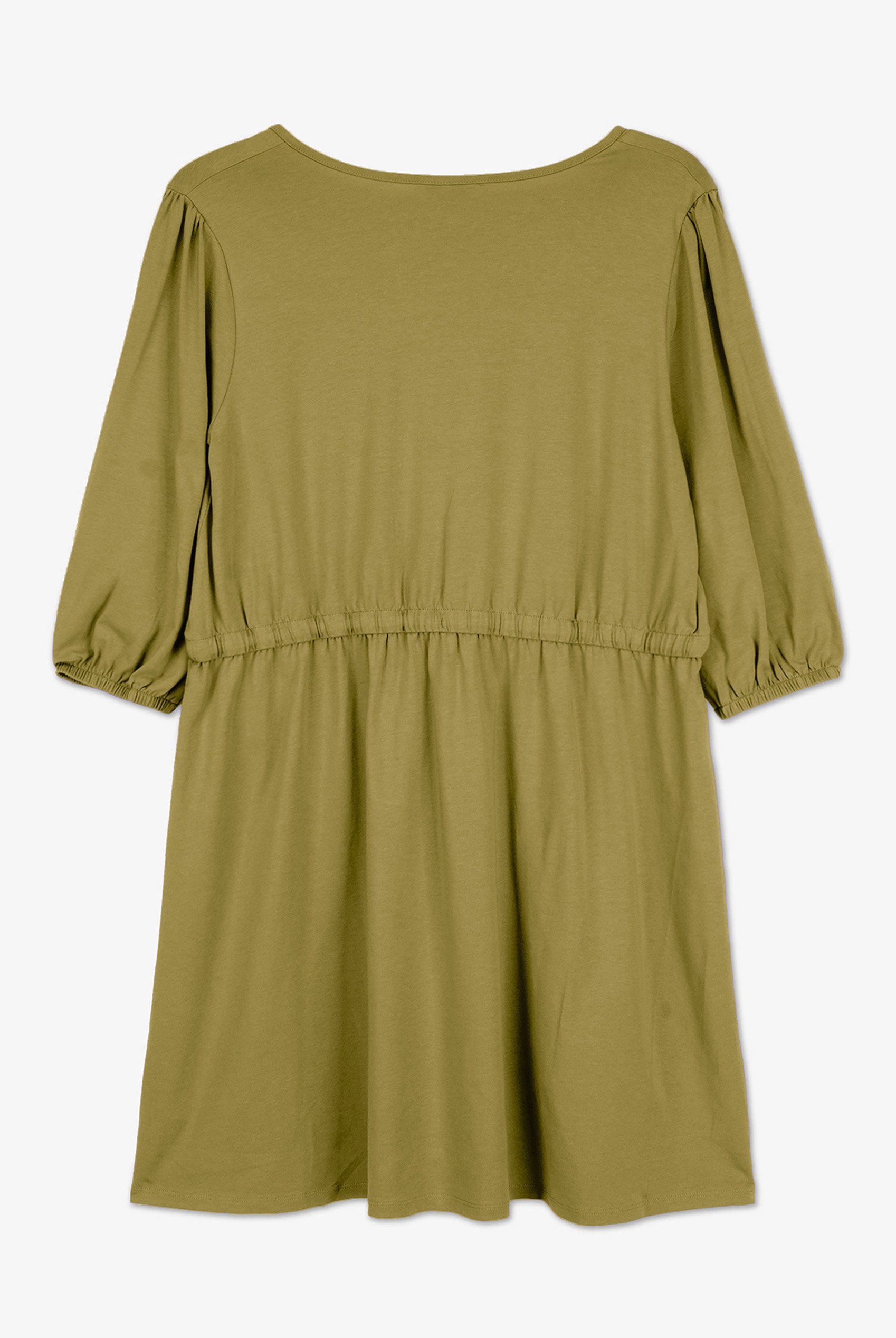 Drawstring Waist Jersey Dress
