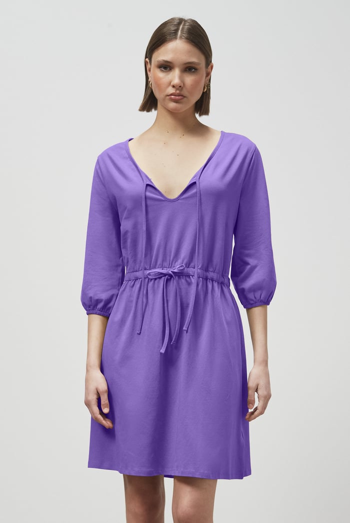 Drawstring Waist Jersey Dress