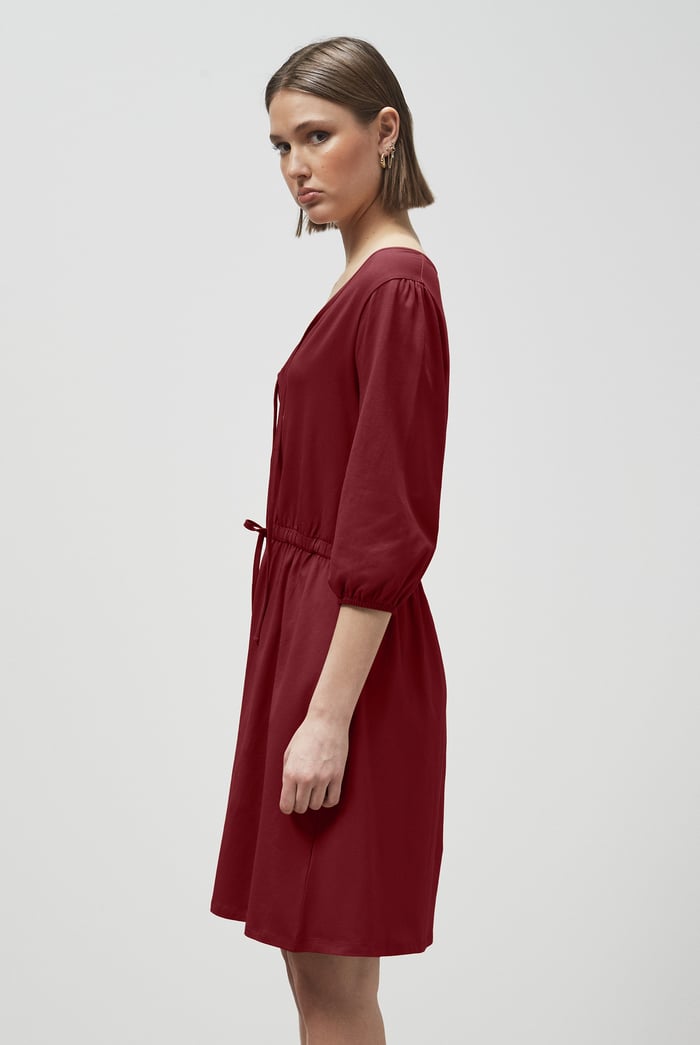 Drawstring Waist Jersey Dress
