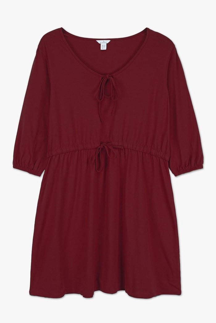 Drawstring Waist Jersey Dress