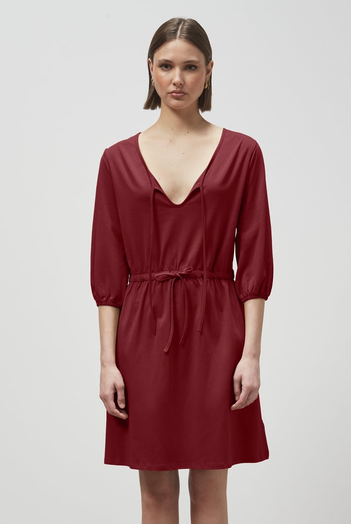 Drawstring Waist Jersey Dress