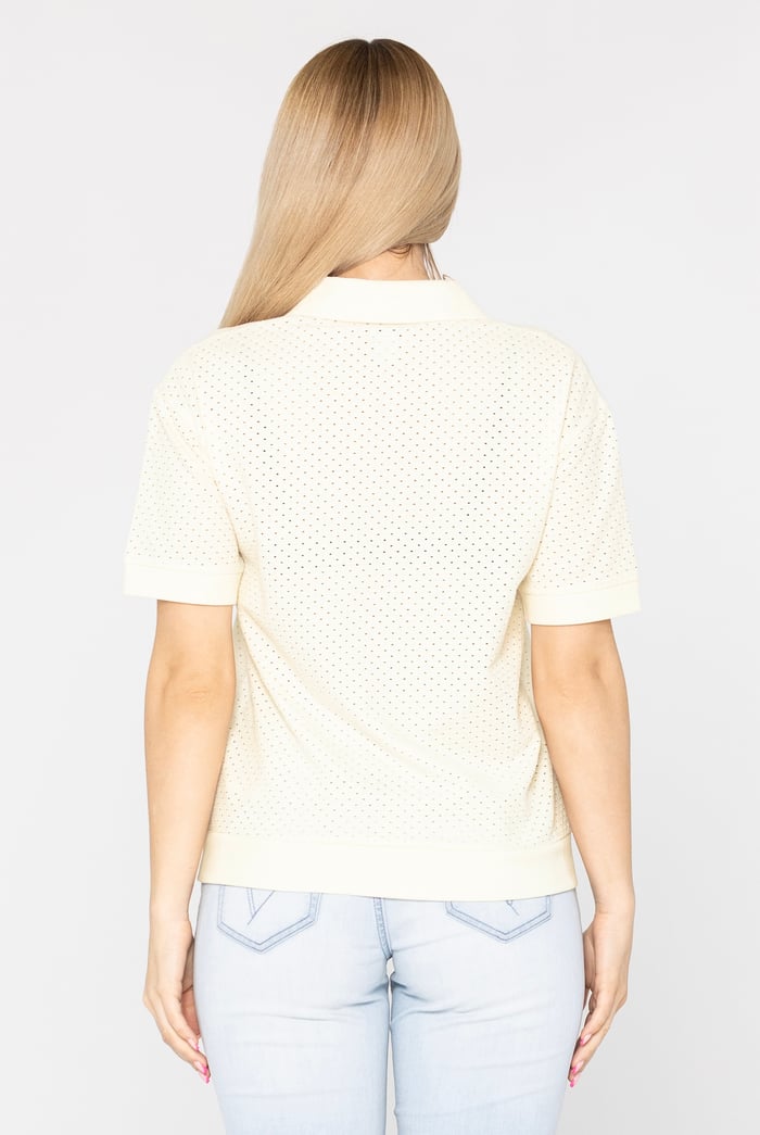 Mesh Textured Polo Shirts