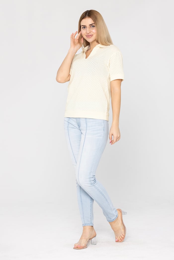 Mesh Textured Polo Shirts