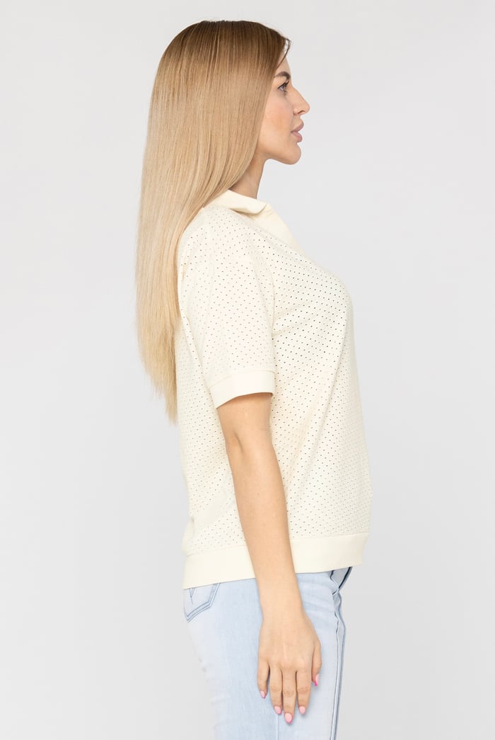 Mesh Textured Polo Shirts