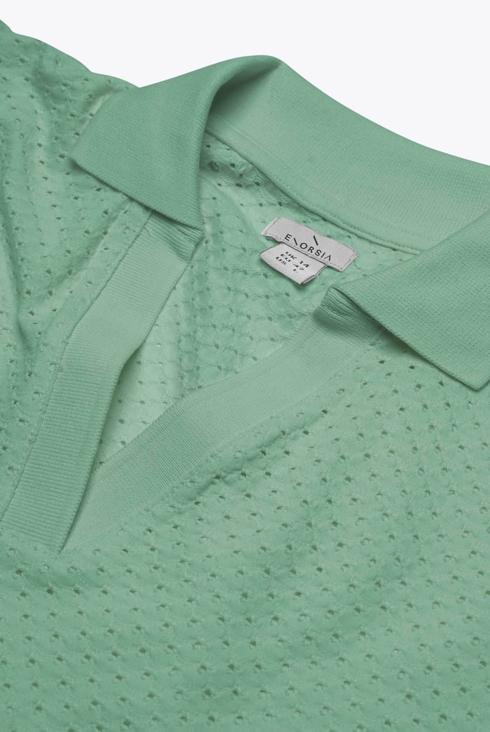 Mesh Textured Polo Shirts