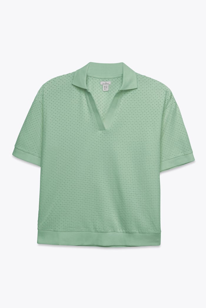 Mesh Textured Polo Shirts