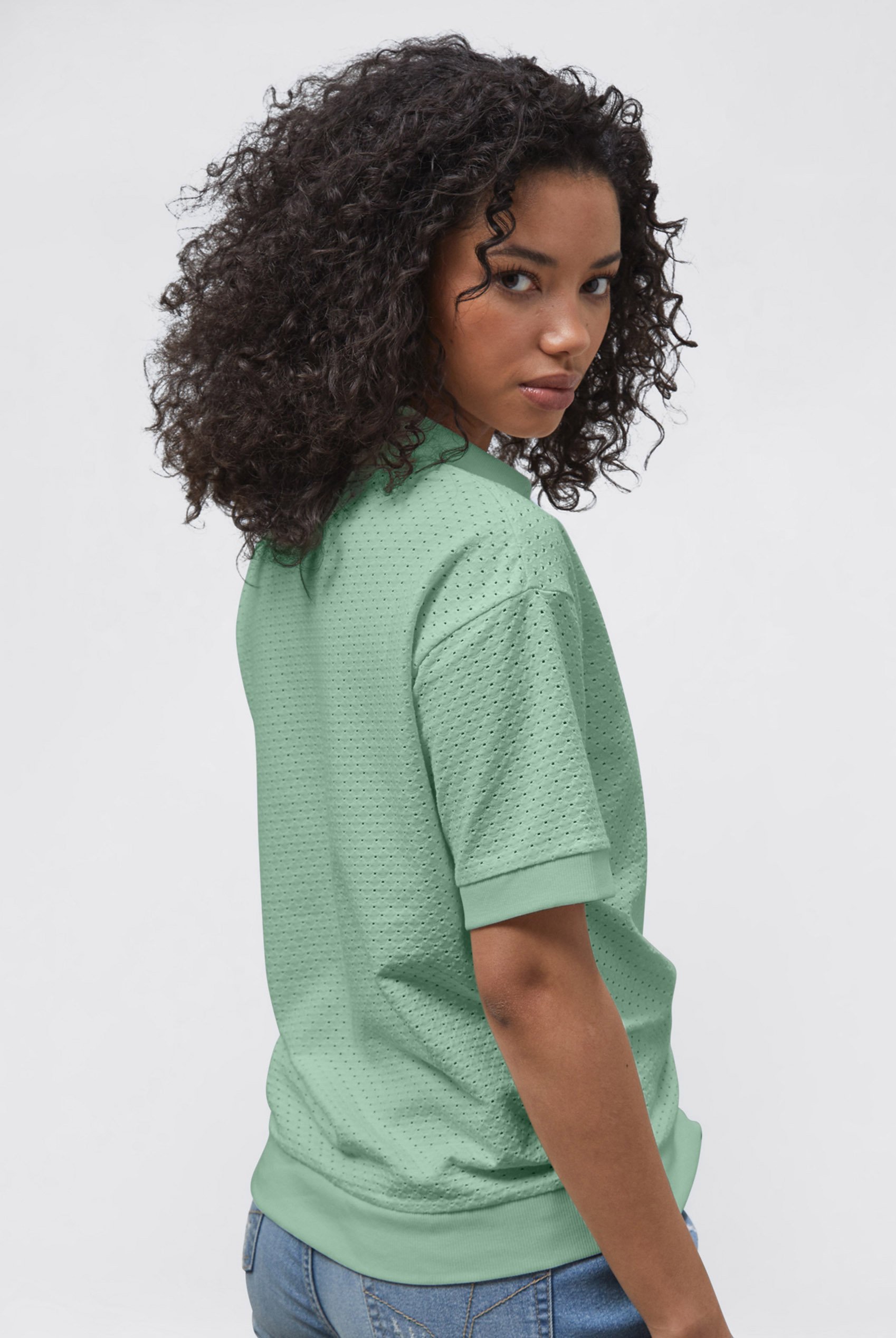 Mesh Textured Polo Shirts