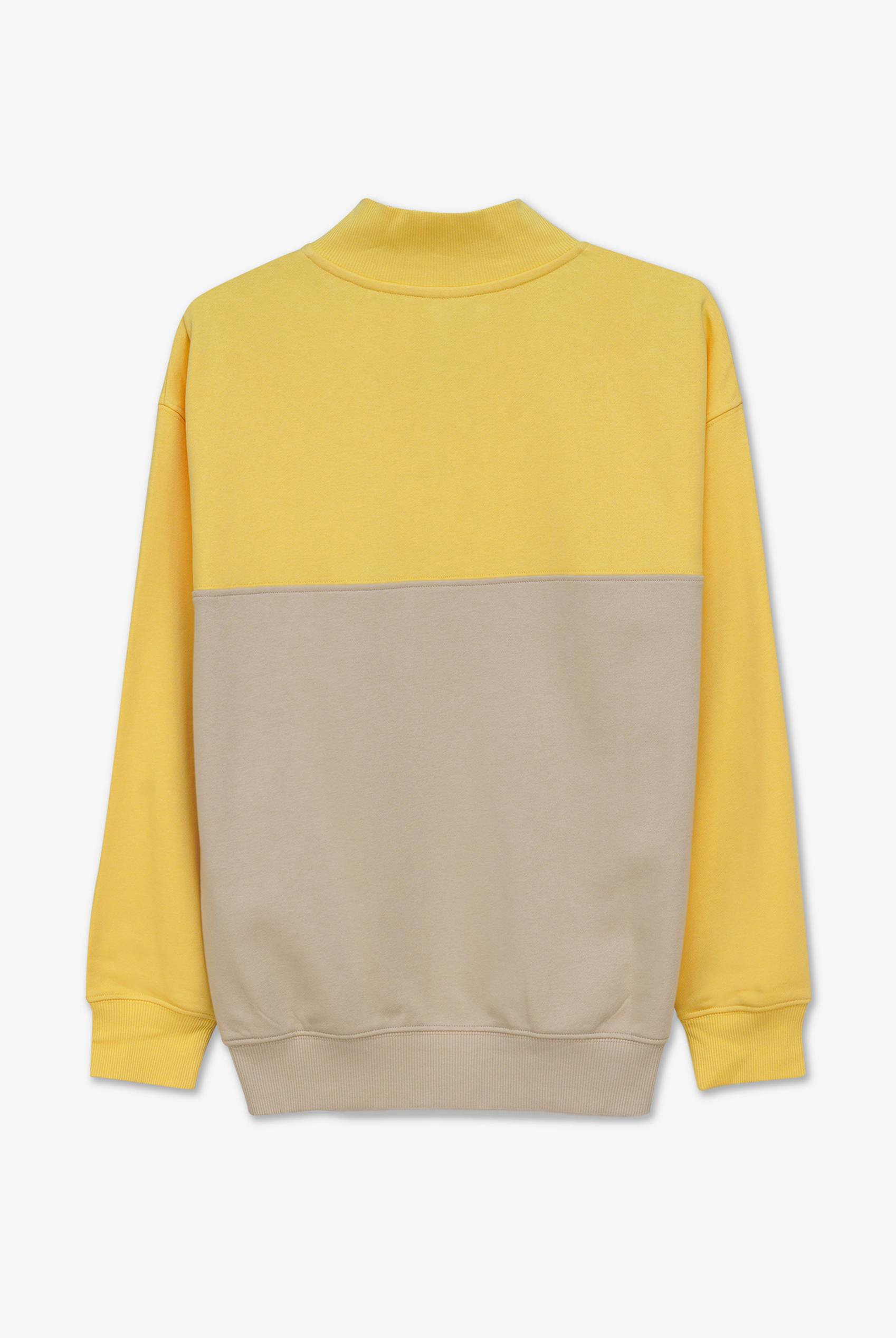 Colour Block LS High Neck Sweatshirt