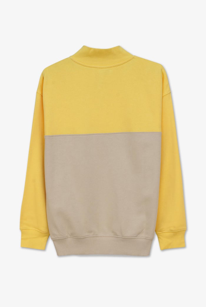 Colour Block LS High Neck Sweatshirt