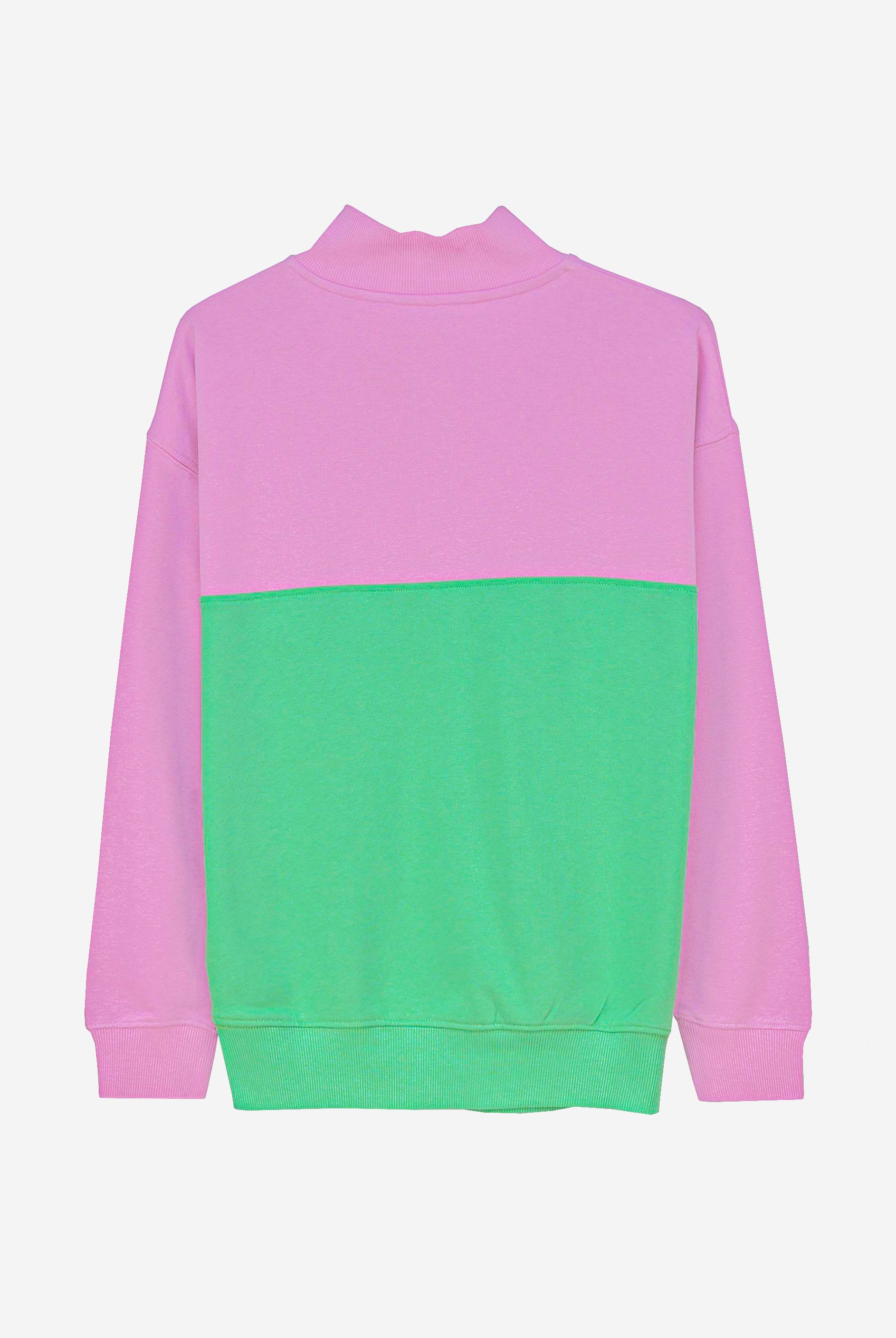 Colour Block LS High Neck Sweatshirt