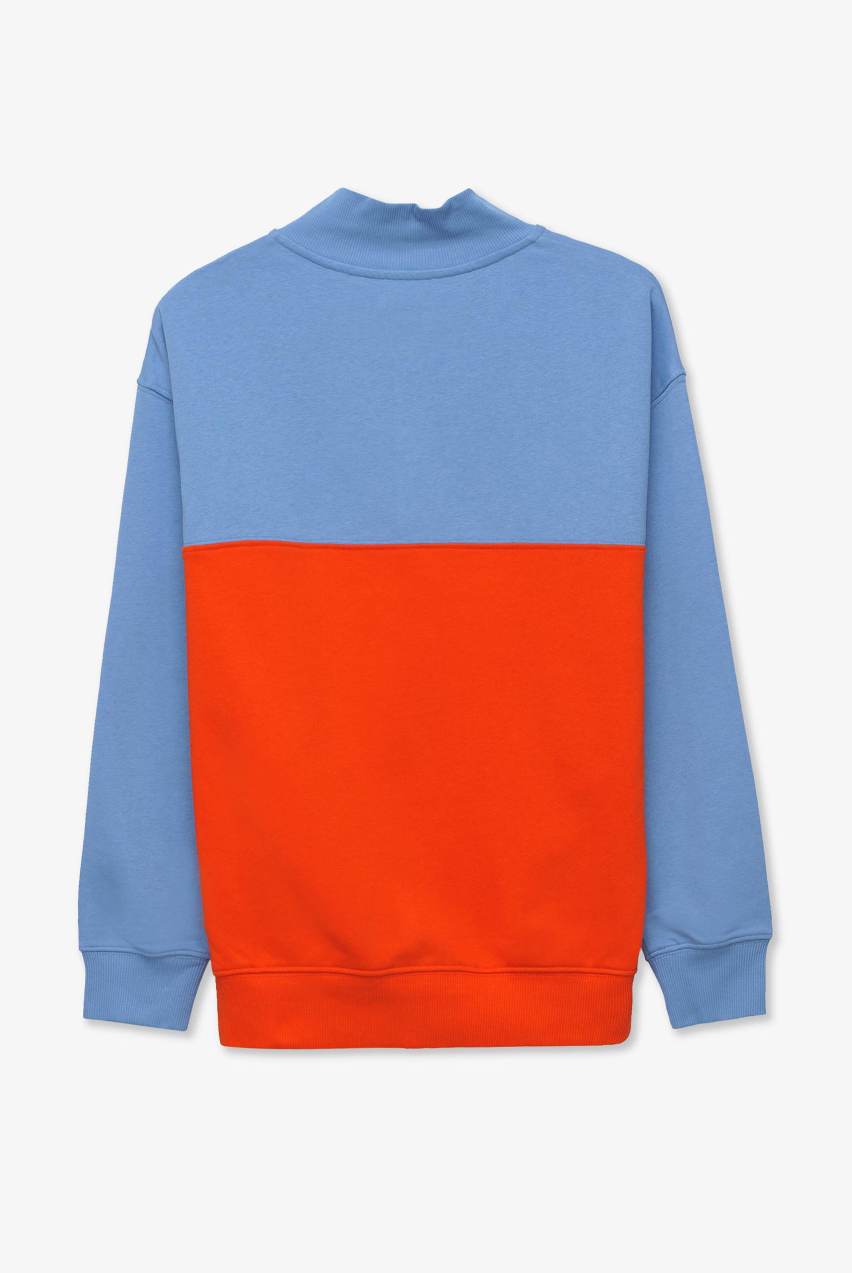 Colour Block LS High Neck Sweatshirt
