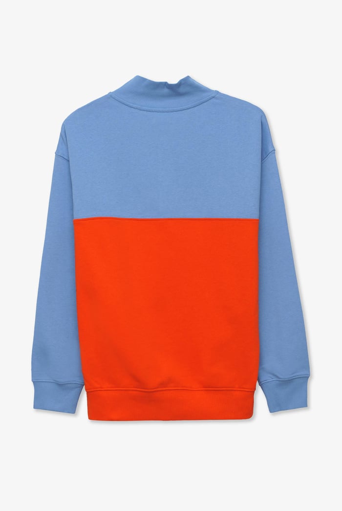Colour Block LS High Neck Sweatshirt