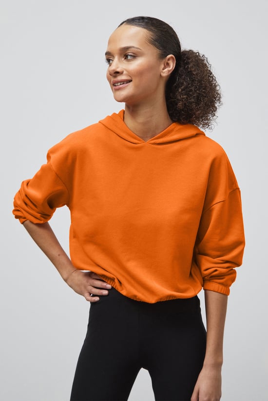 Jersey Hoodie With Elastic Waistband