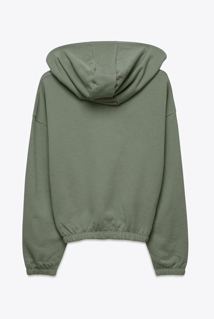 Jersey Hoodie With Elastic Waistband
