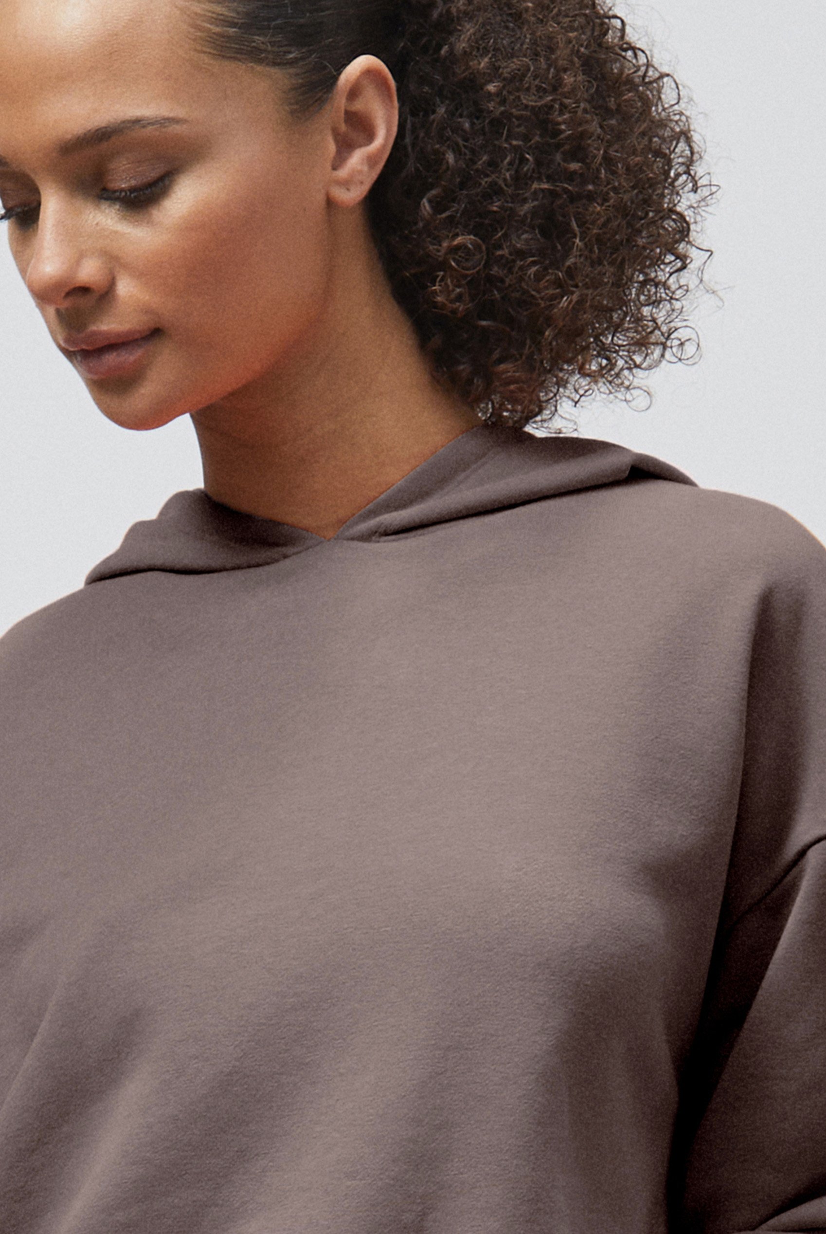 Jersey Hoodie With Elastic Waistband