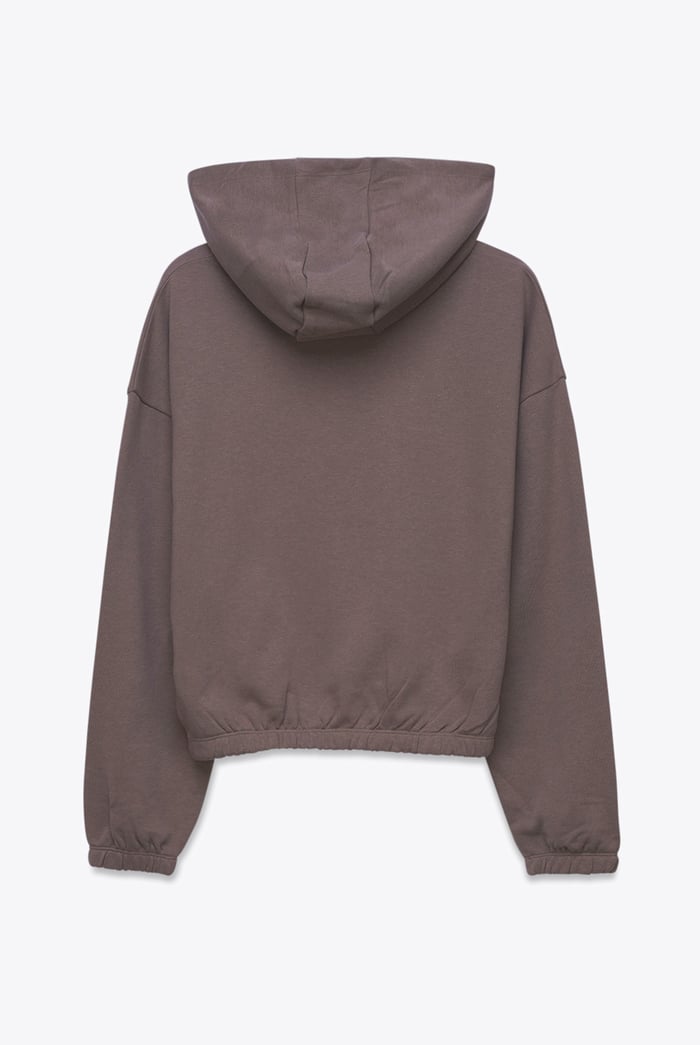 Jersey Hoodie With Elastic Waistband