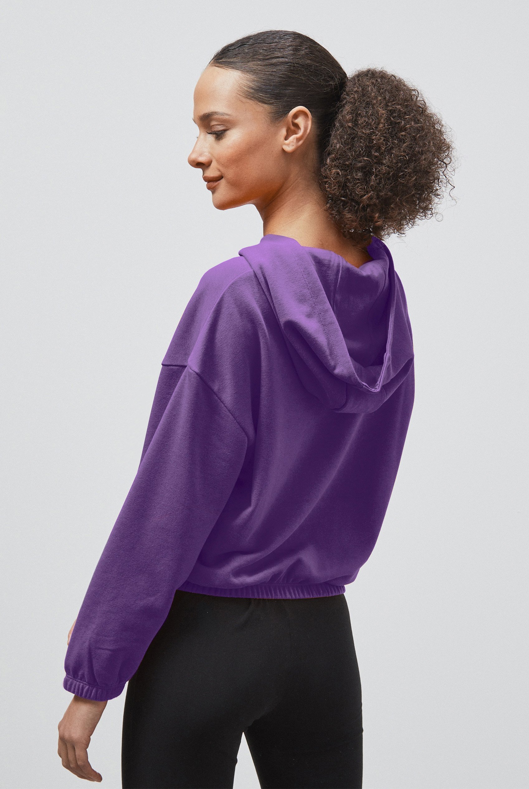 Jersey Hoodie With Elastic Waistband