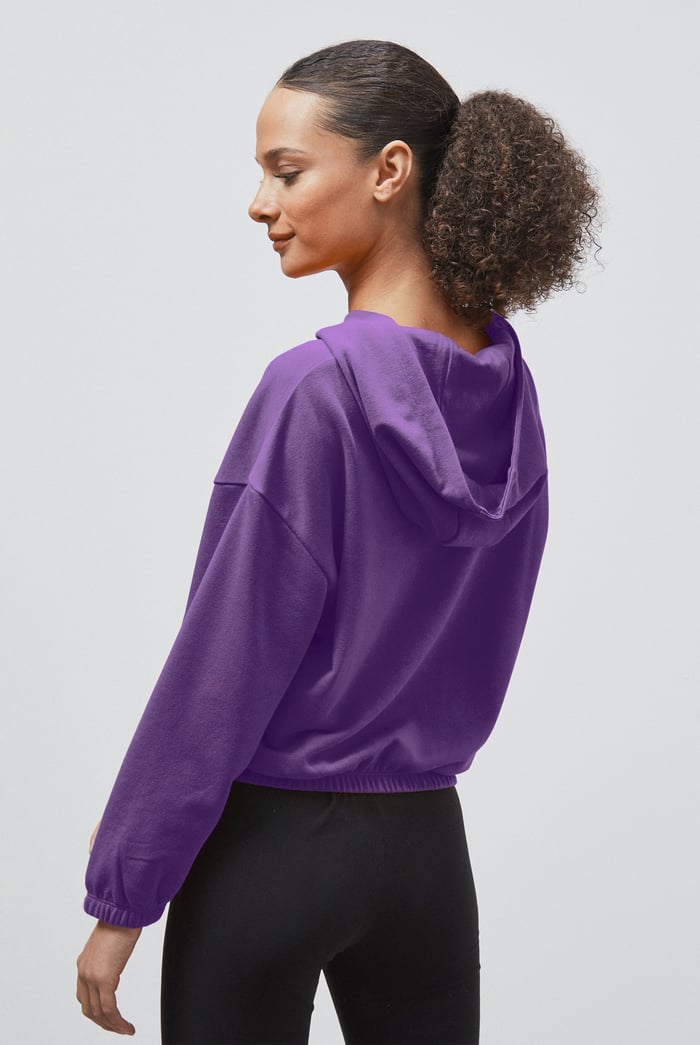 Jersey Hoodie With Elastic Waistband