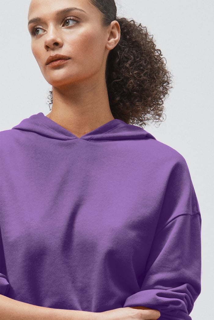 Jersey Hoodie With Elastic Waistband