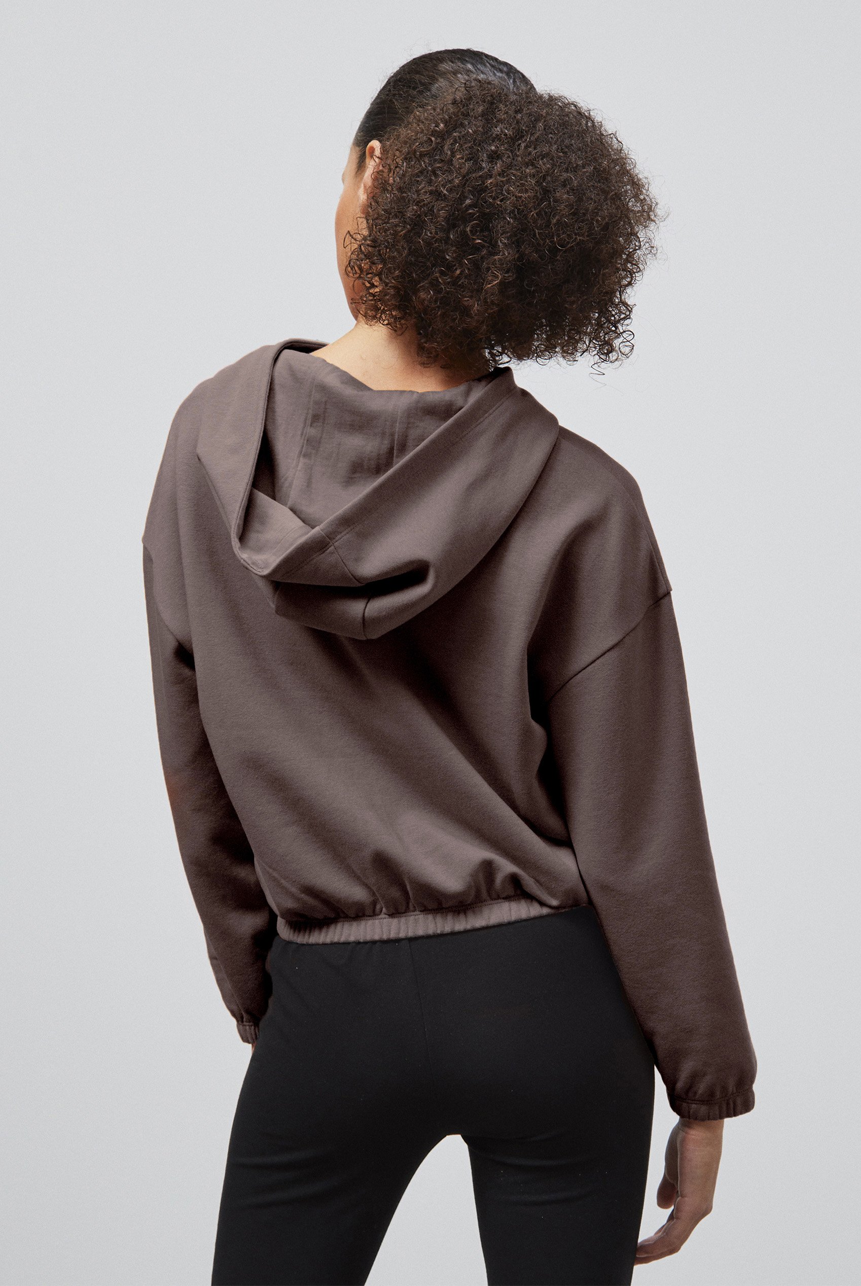 Jersey Hoodie With Elastic Waistband