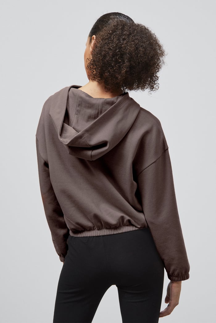 Jersey Hoodie With Elastic Waistband