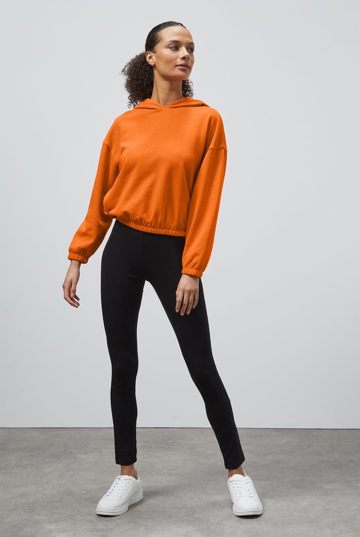 Jersey Hoodie With Elastic Waistband