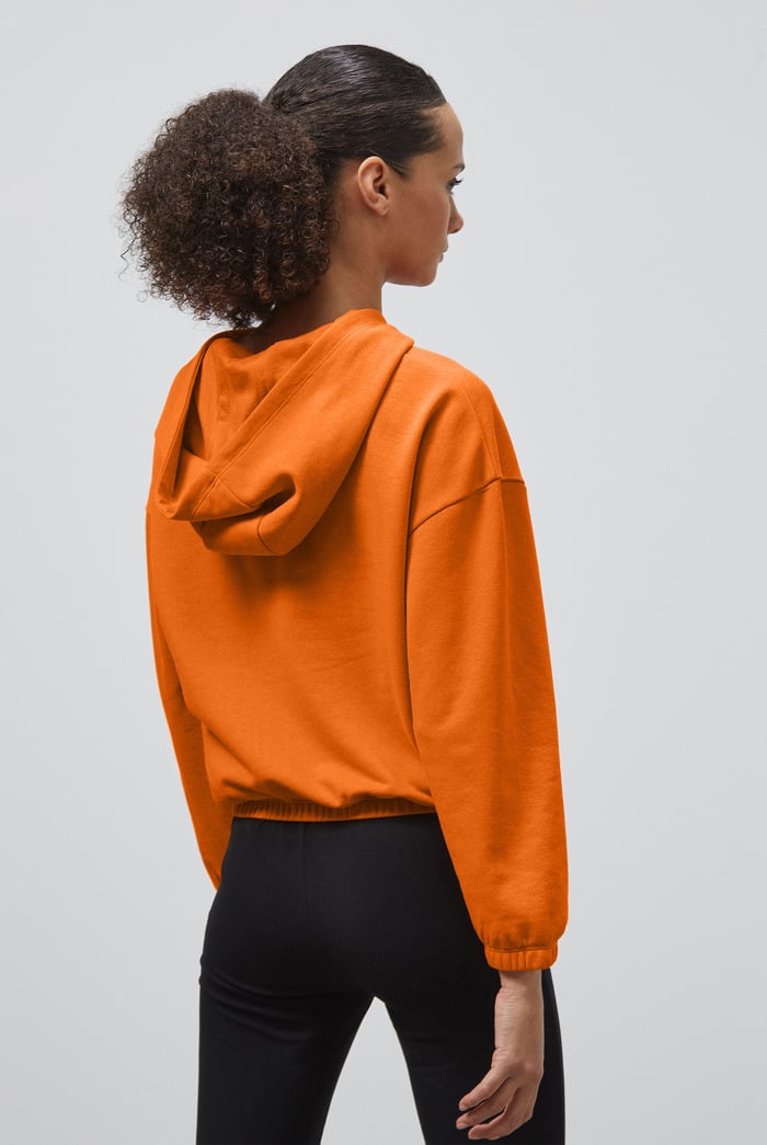 Jersey Hoodie With Elastic Waistband