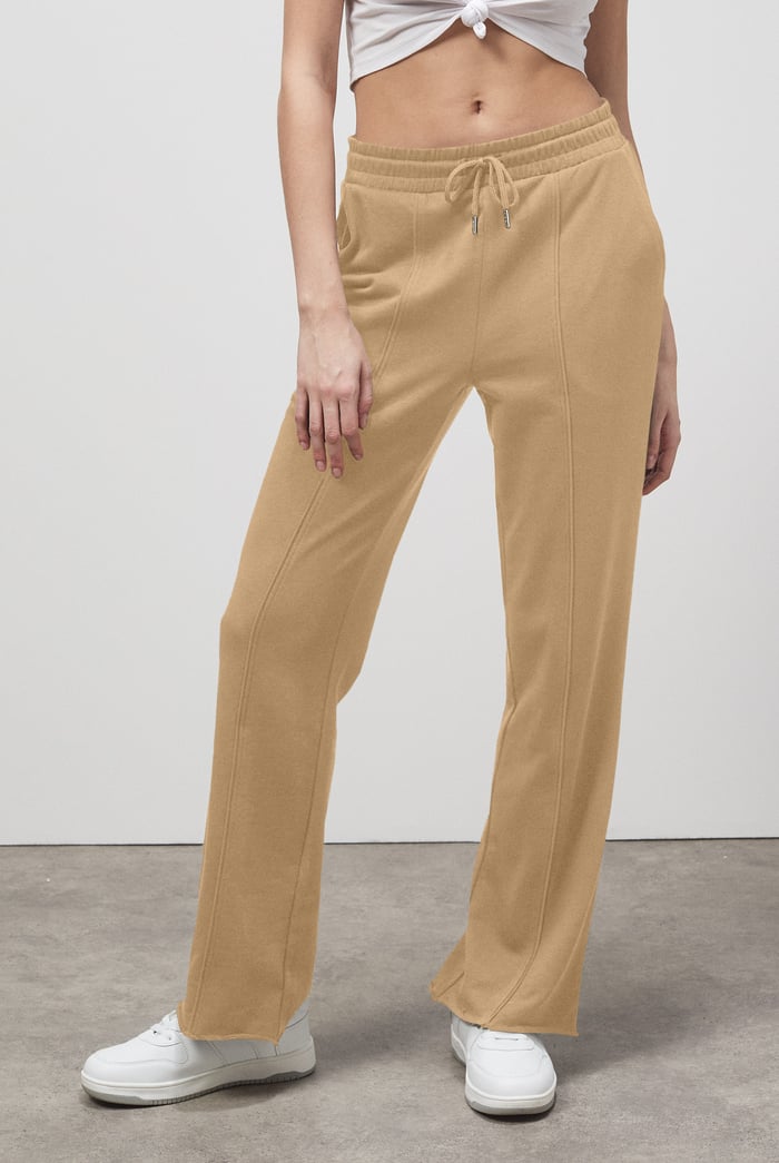 Pin Tuck Front Jersey Trousers
