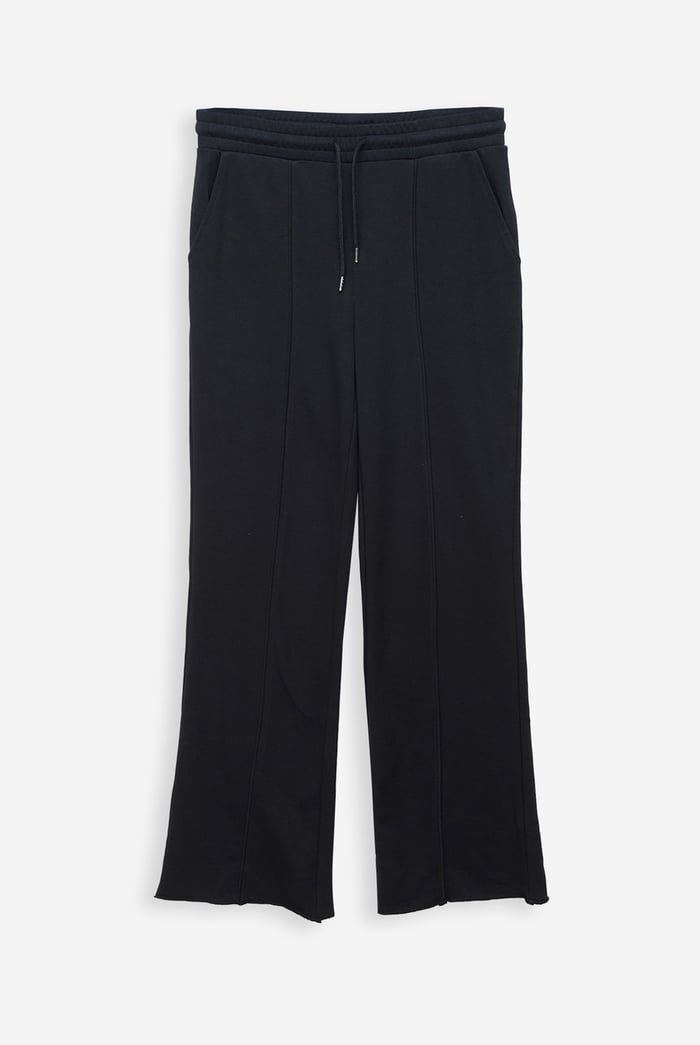 Pin Tuck Front Jersey Trousers