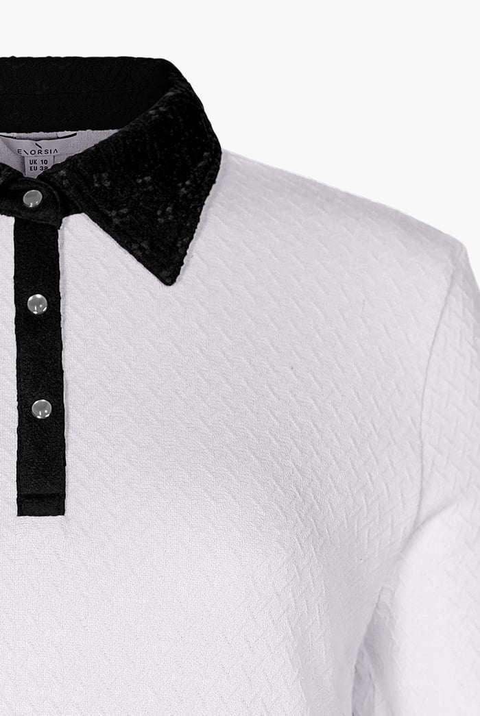 Laced Collar Design Jersey Tailored Shirt Dress